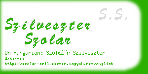 szilveszter szolar business card